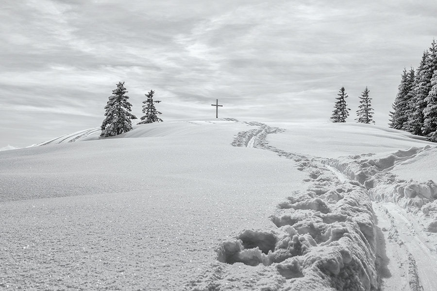 Hotel-Fotografie Balderschwang Pfad im Schnee